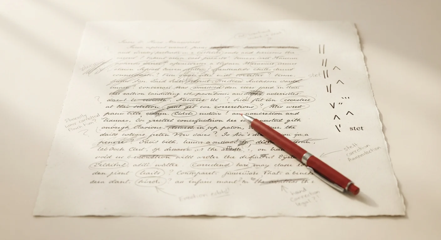 Proceso de edición y corrección de manuscritos